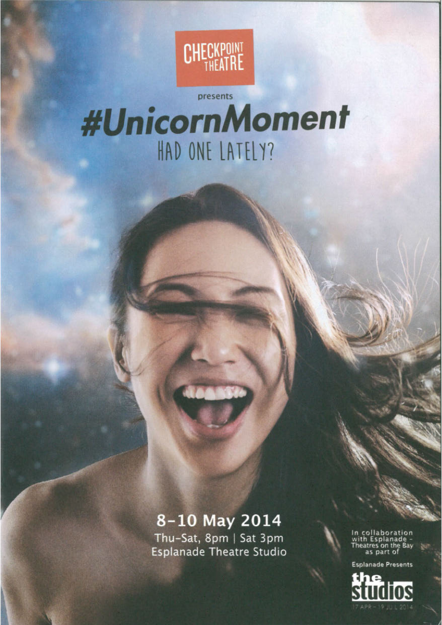 The programme features a close up shot of a woman with windswept hair smiling energetically as her backdrop sparkles around her.  