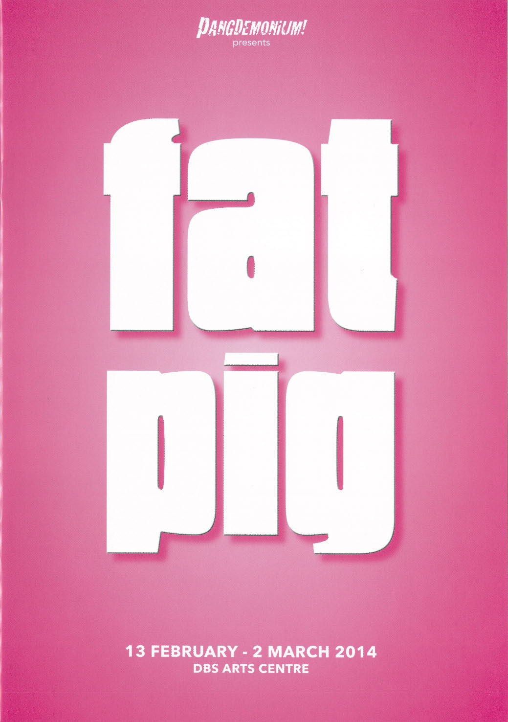 The words 'fat pig' in large white font on a pink background.