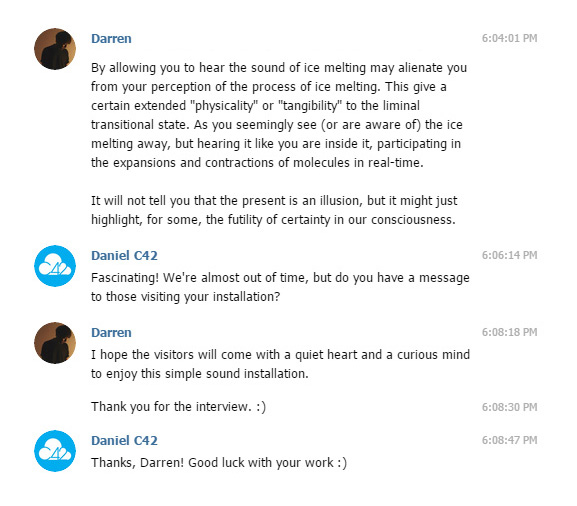 This shows a series of messages exchanged between Centre 42 and Darren Ng on Telegram