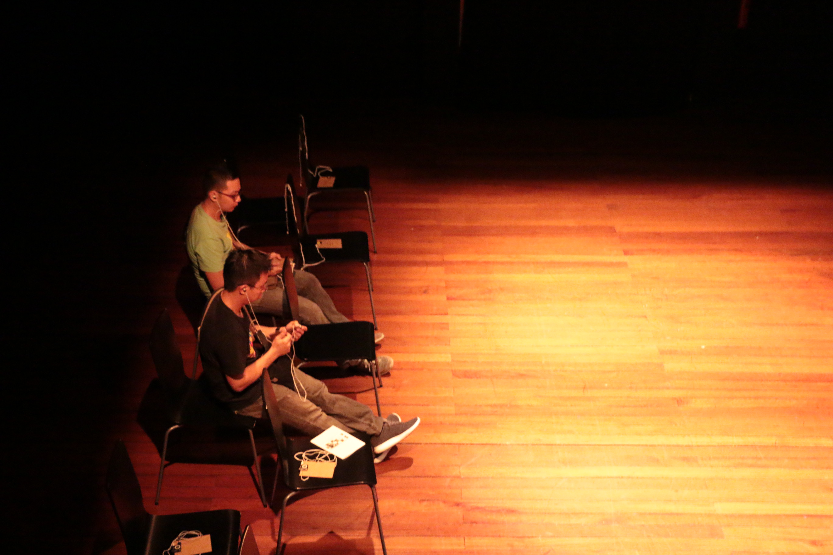 Photograph of the audio installation for The Vault: Distilling The Dance.