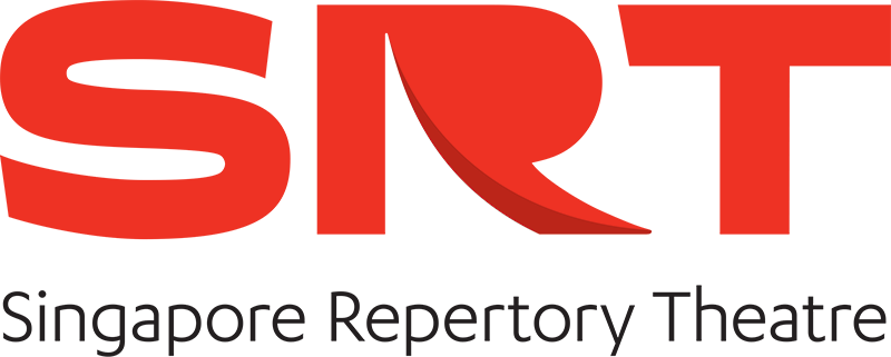 Logo for Singapore Repertory Theatre. The letters "SRT" are printed in a stylised font, with the name "Singapore Repertory Theatre" printed on the bottom.