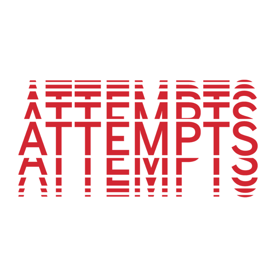 ATTEMPTS' logo in red.