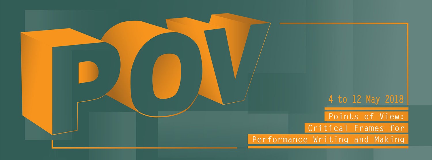 Dark green banner with the word 'POV' in orange block letters.