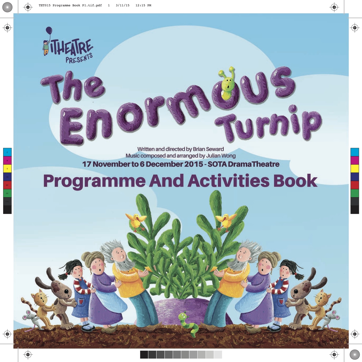 The programme features a drawing of two lines of persons pulling at a very large turnip in the ground.