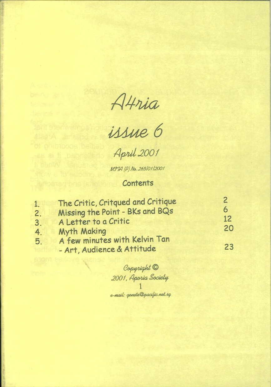 The miscellaneous artefact features a contents page against a yellow background.