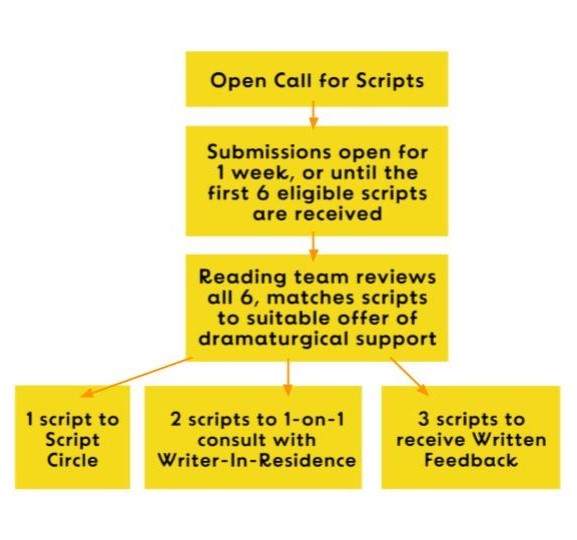 A flowchart illustrating the sequence of events for the programme selection process.