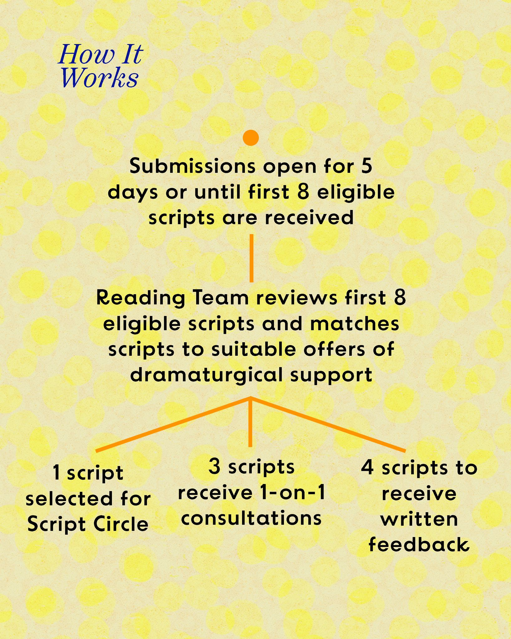 A flowchart illustrating the sequence of events for the programme selection process.