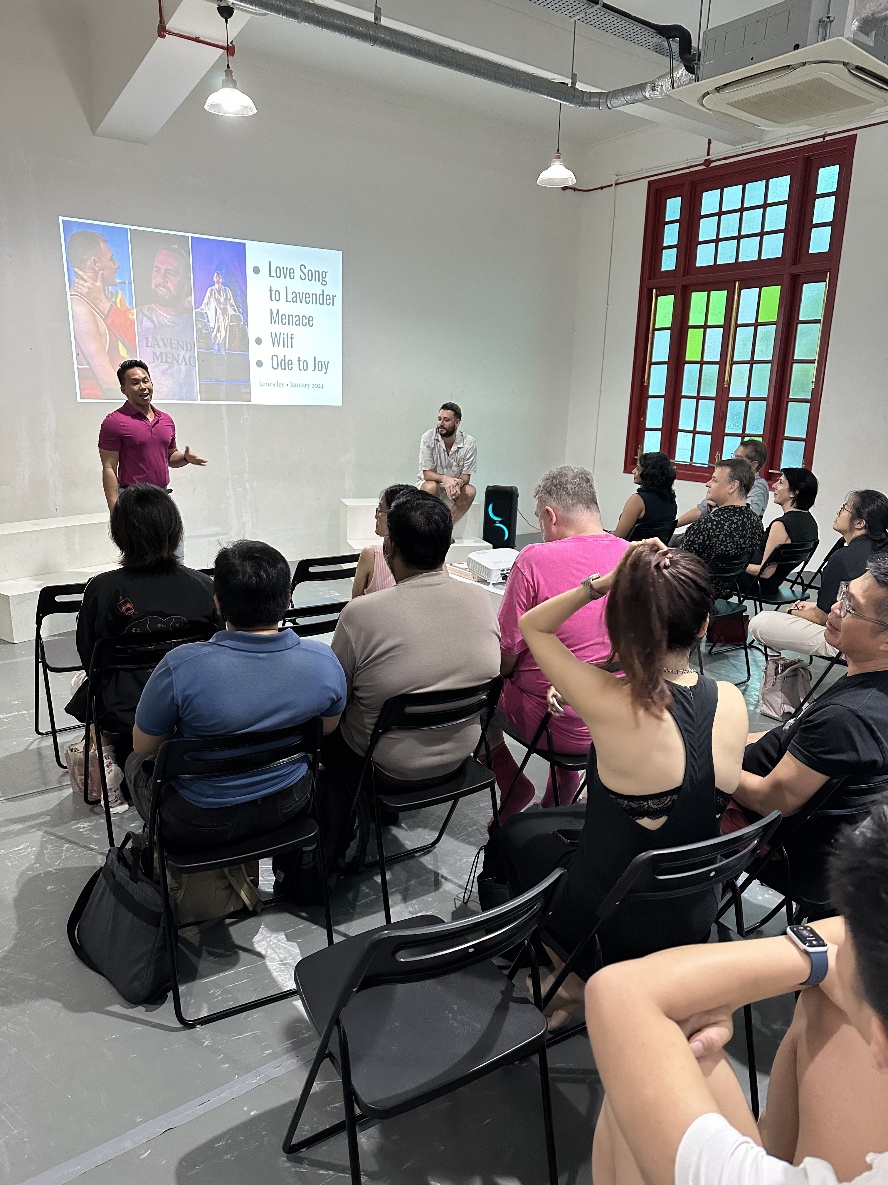 A photograph of attendees of the sharing "Making Queer Work across Stage & Screen".